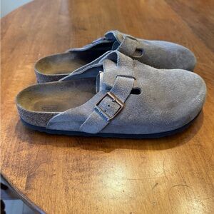 Birkenstock Gray Suede Loafers